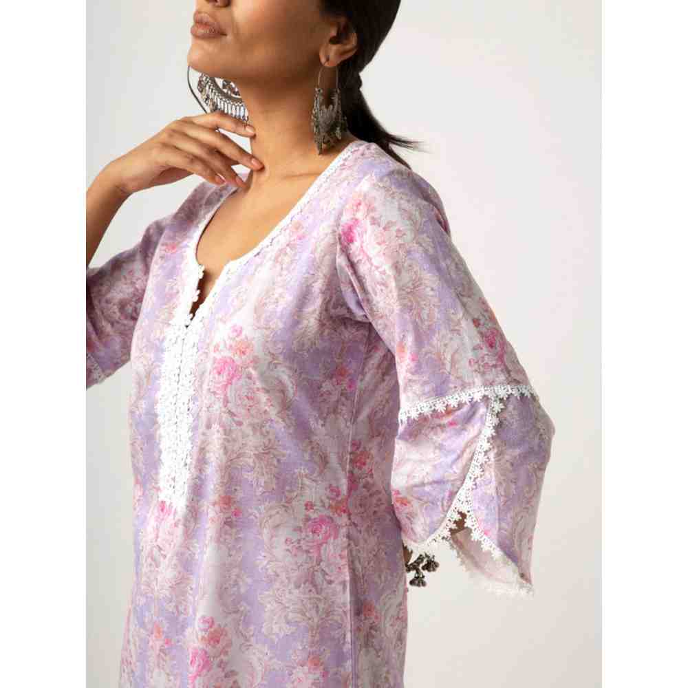 Roze Eishal Purple Kurta