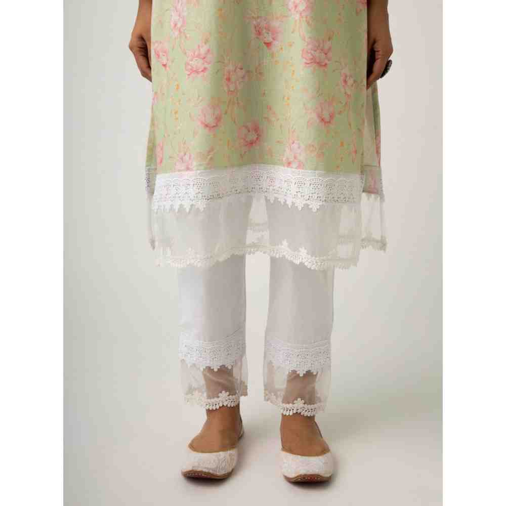 Roze Keya Mint Green Kurta (Set of 3)