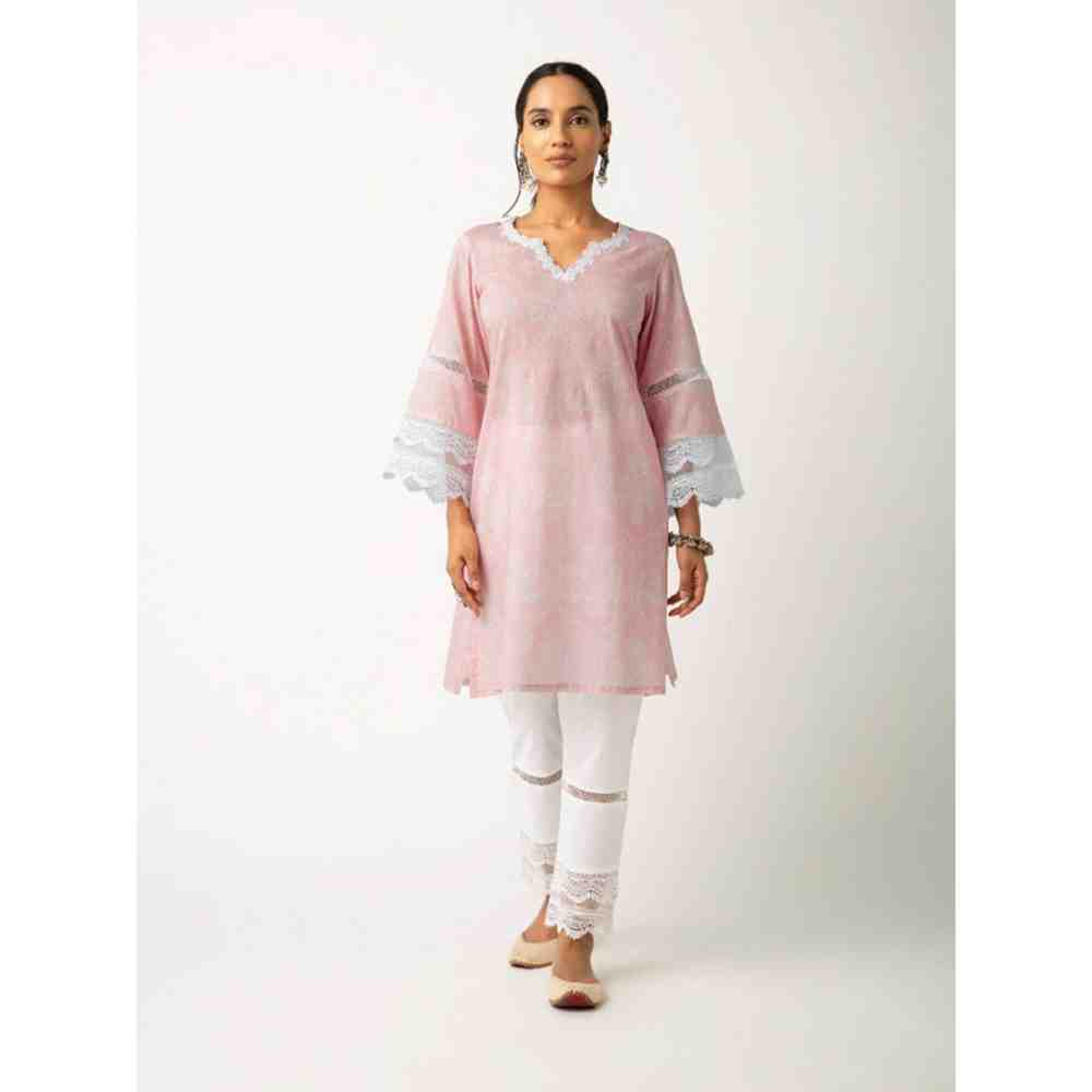 Roze Azhra Pink Kurta (Set of 3)