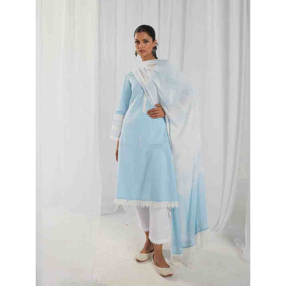 Roze Estelle Blue Dupatta