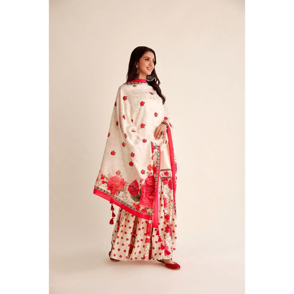 Roze Mahfil Chanderi Garara (Set of 3)