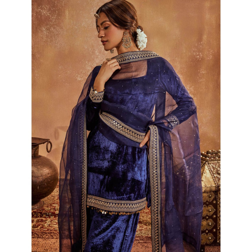 Roze Mira Dupatta-Blue