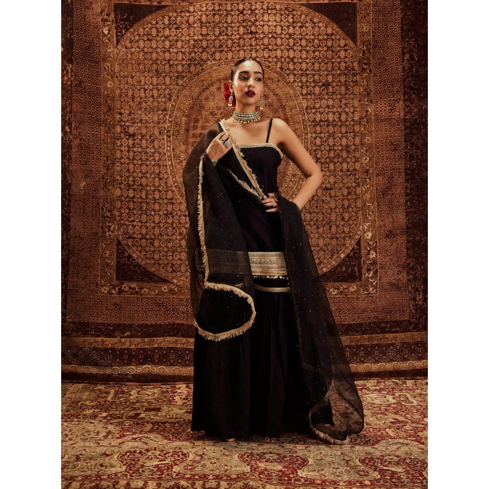 Roze Sultana Black Dupatta