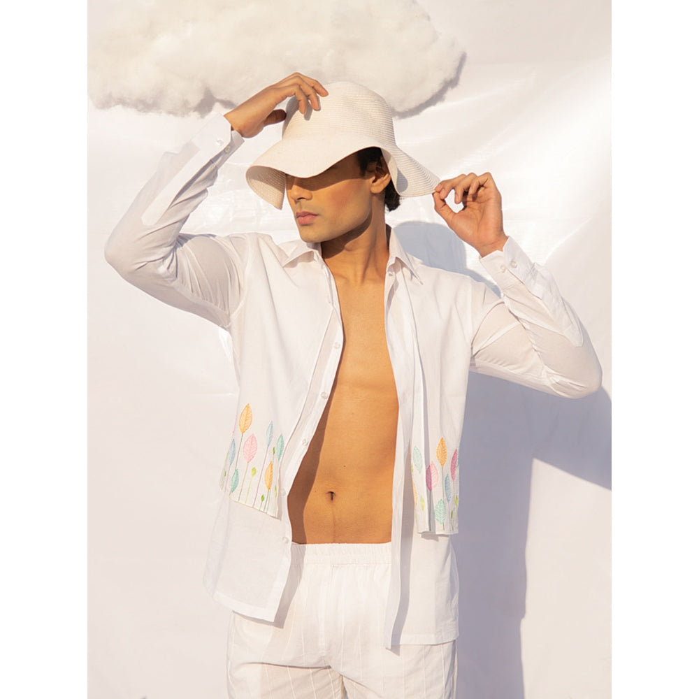 Runit Gupta Vivid Leaf Line Shirt