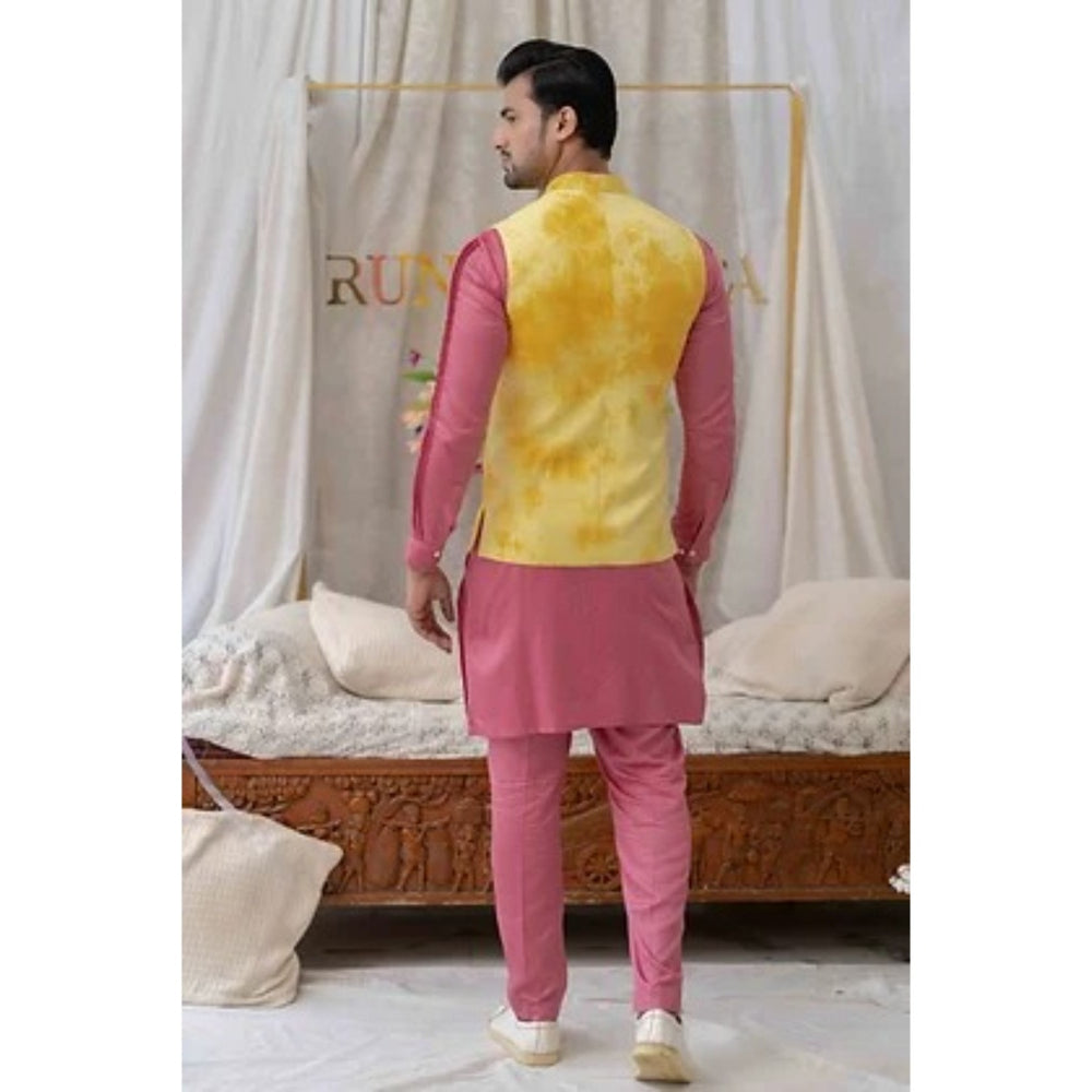 Runit Gupta Tie And Dye Yellow Bundi
