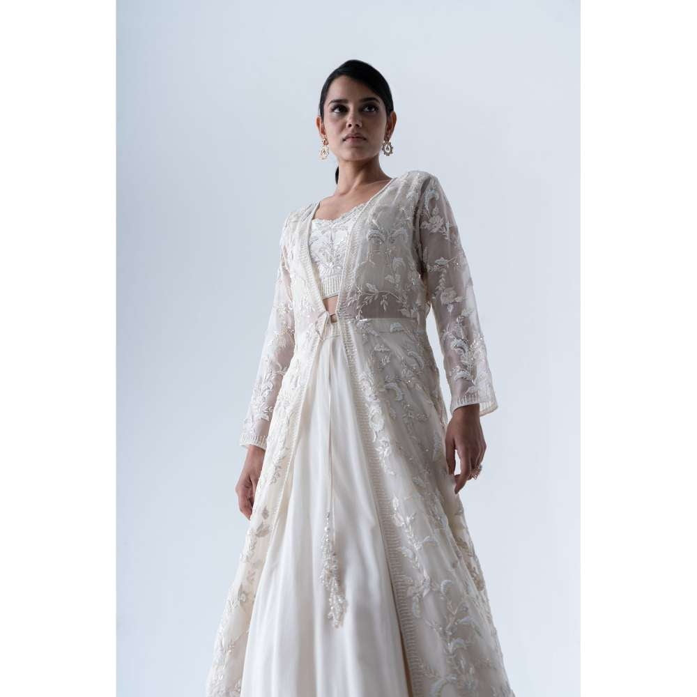 SAISHA Long Jacket Lehenga (Set of 3)