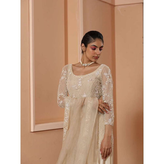 SAISHA Staright Kurta With Sharara And Dupatta (Set of 3)