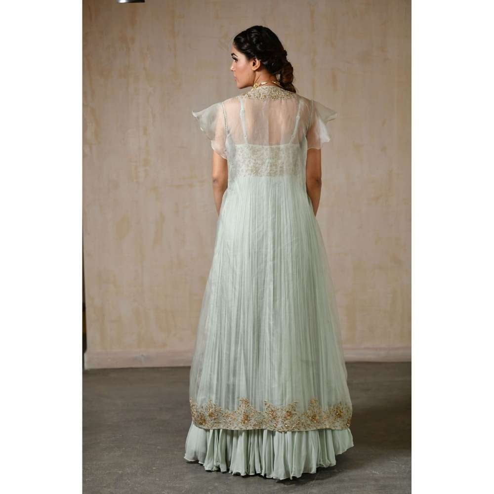 SAISHA Anarkali Gown With Organza Jacket (Set of 2)