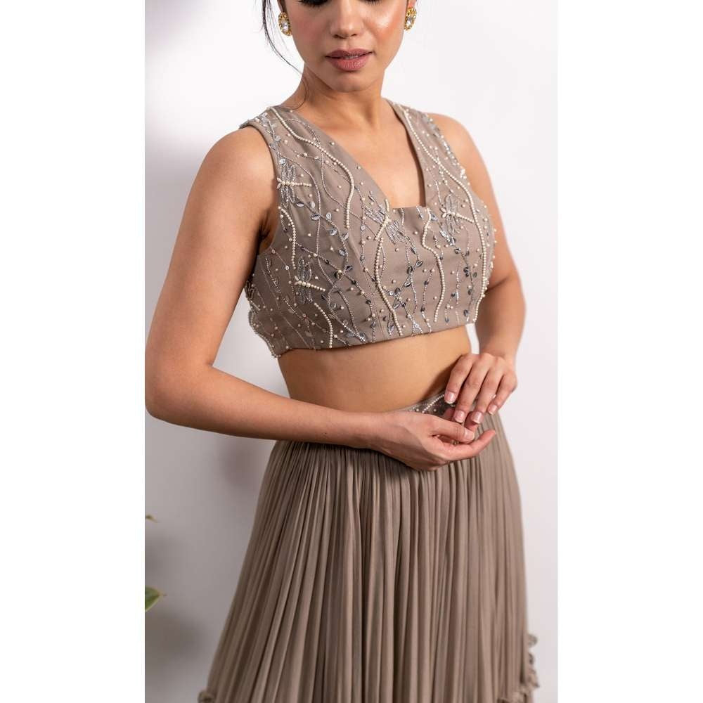 Silky Bindra 3-Tiered Lehenga (Set of 3)