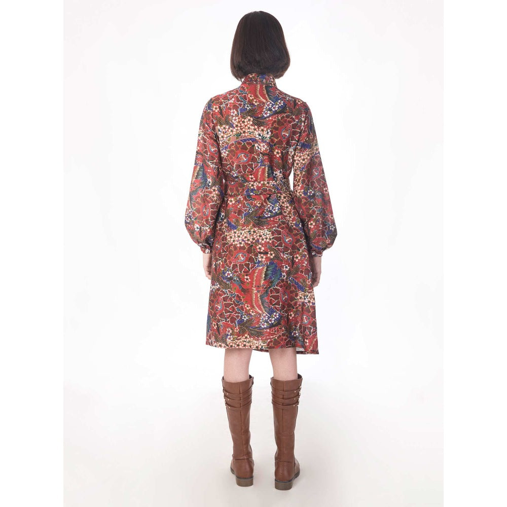 Saksham & Neharicka Multi-Color Gul Printed Shirt Dress