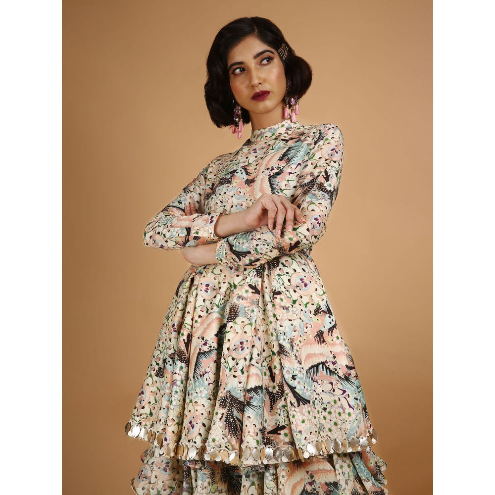 Saksham & Neharicka Off White Gulistaan Lehenga Set