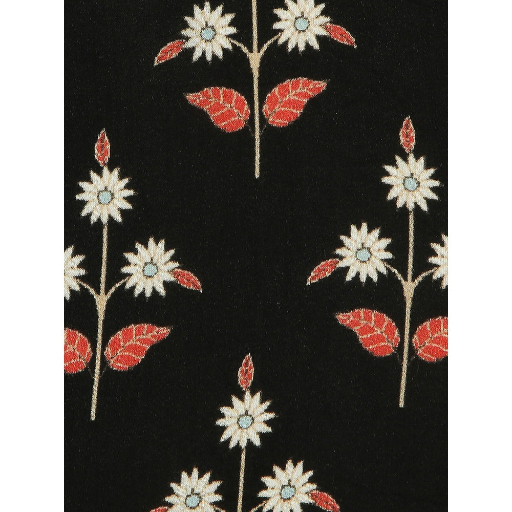 Soup by Sougat Paul Black Color Pocket Square