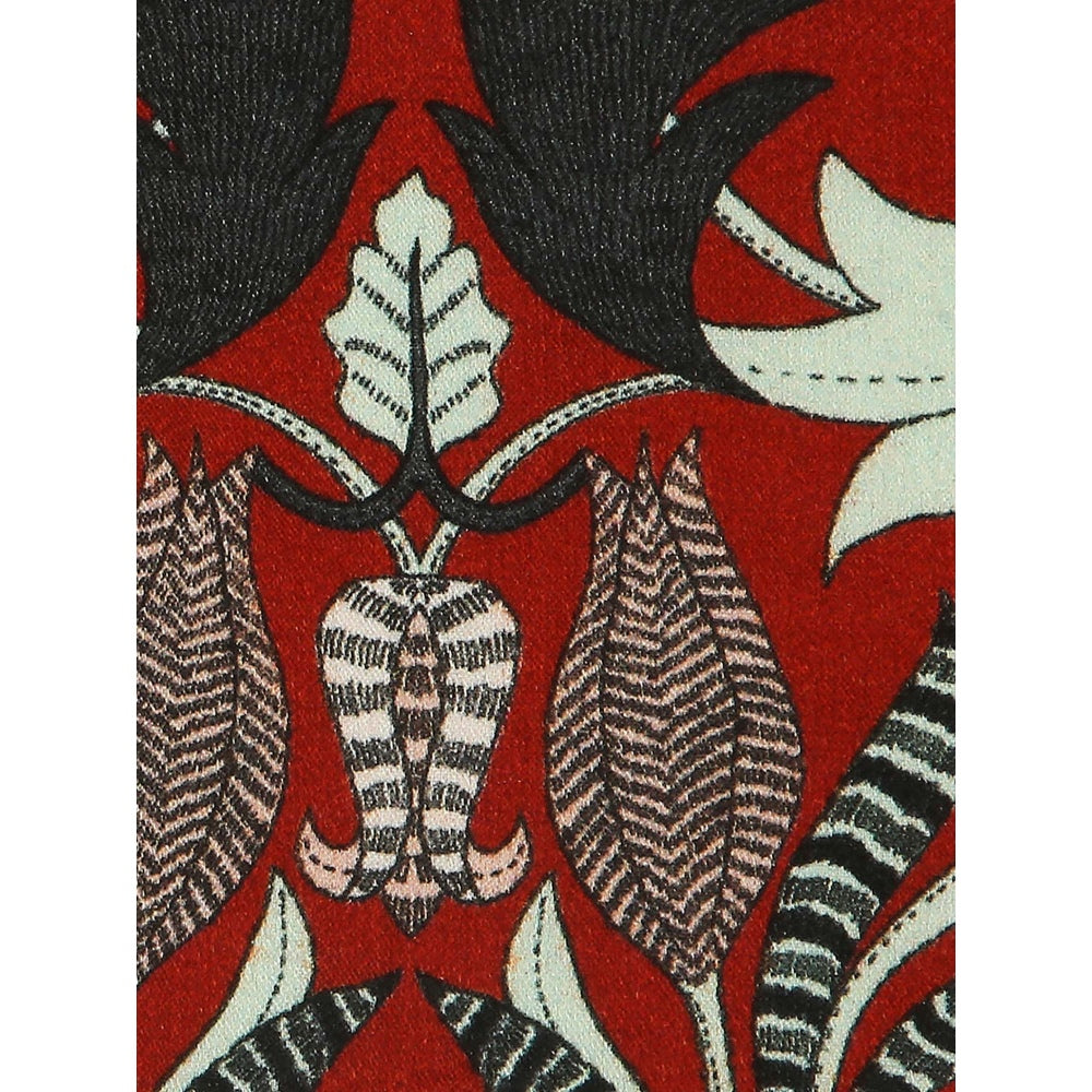 Soup by Sougat Paul Red Color Style Pocket Square