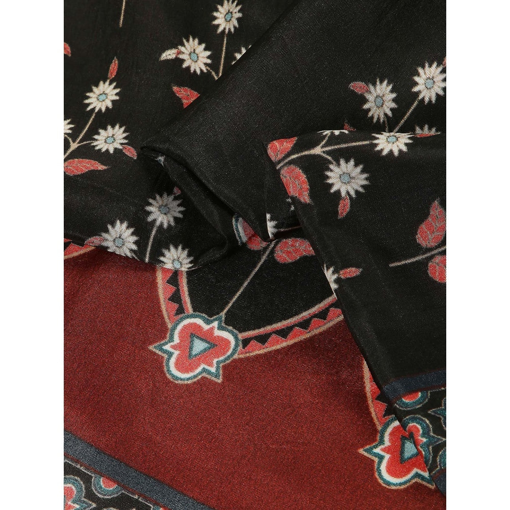 Soup by Sougat Paul Black Printed Scarf