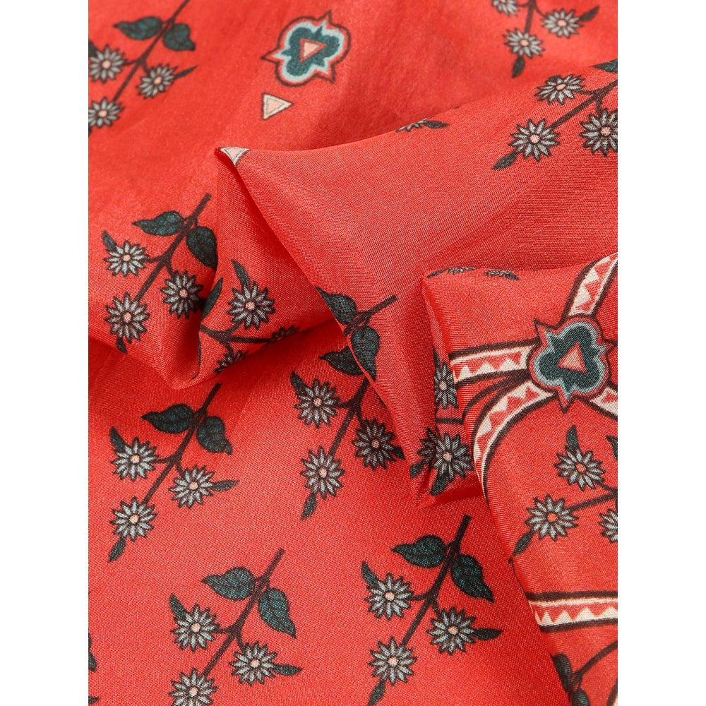 Soup by Sougat Paul Red Color Printed Stole