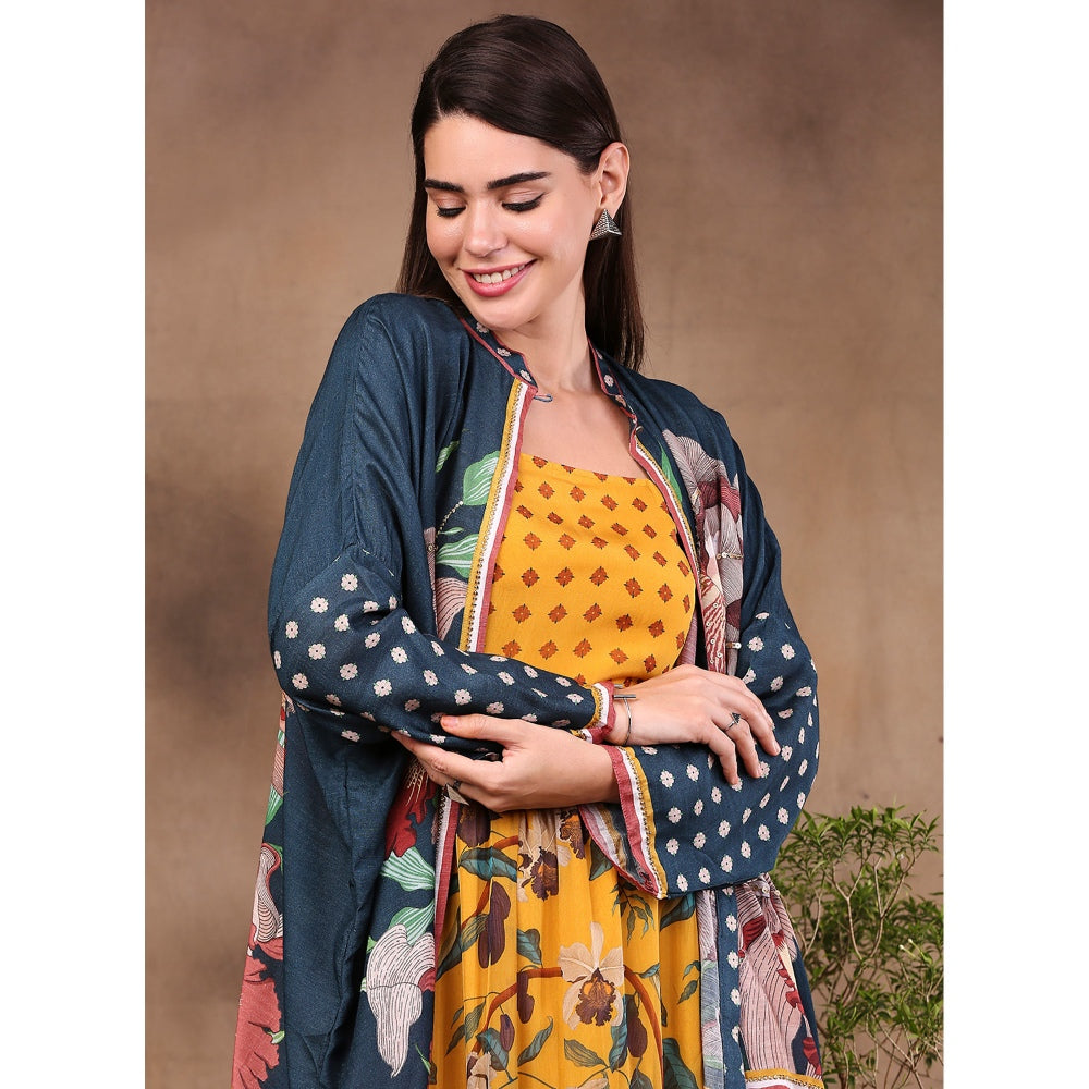 Soup by Sougat Paul Printed Dress with Jacket (Set of 2)