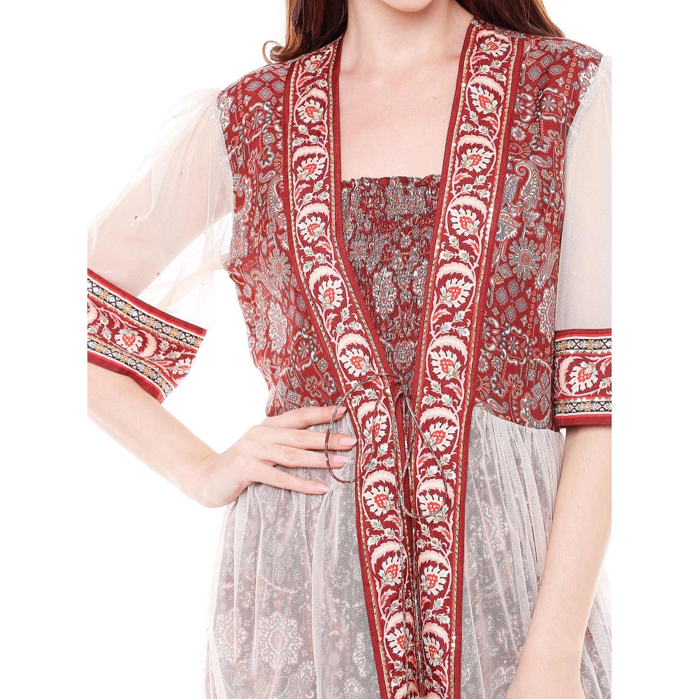 Soup by Sougat Paul Red Jacket Jumpsuit - Customisable (Set of 2)