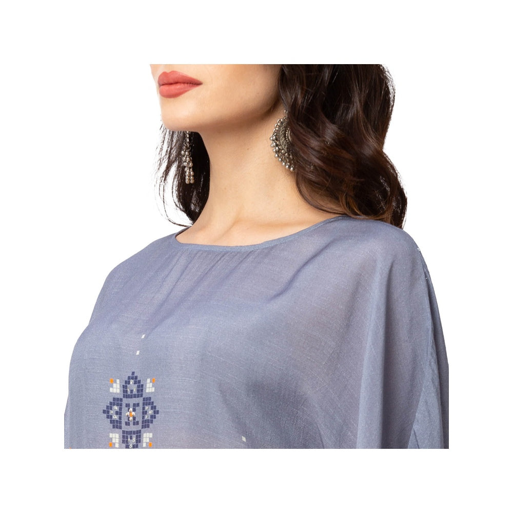 Soup by Sougat Paul Powder Blue Printed Kaftan