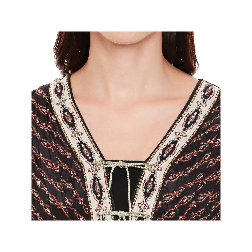 Soup by Sougat Paul Black Printed Jumpsuit