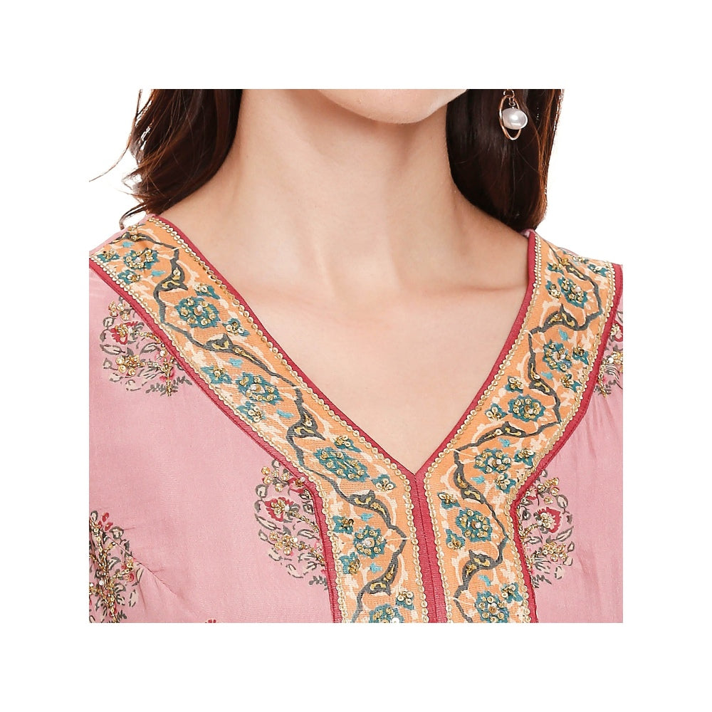 Soup by Sougat Paul Dusk Pink Embroidered Jumpsuit