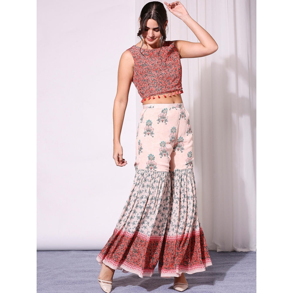 Soup By Sougat Paul Pink Sharara - Set of 3