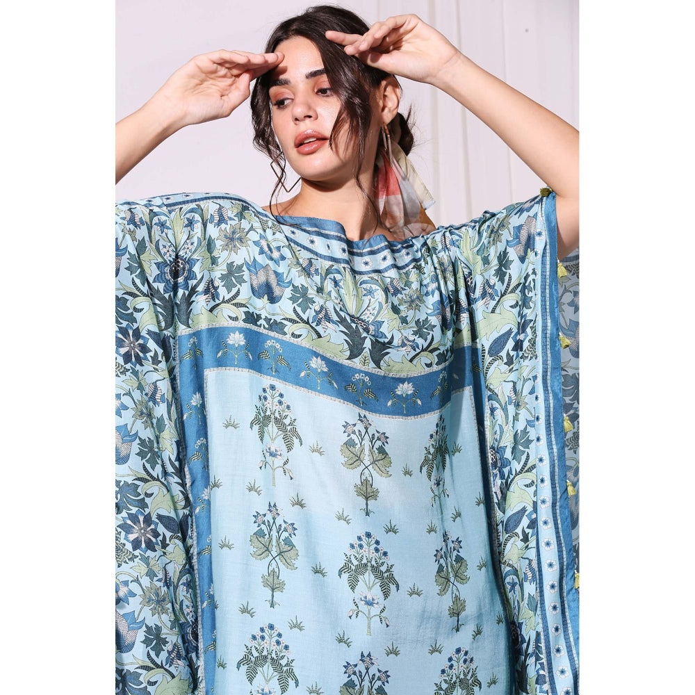 Soup By Sougat Paul Blue Kaftan -Set of 2