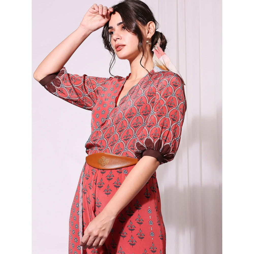 Soup By Sougat Paul Coral Jumpsuit