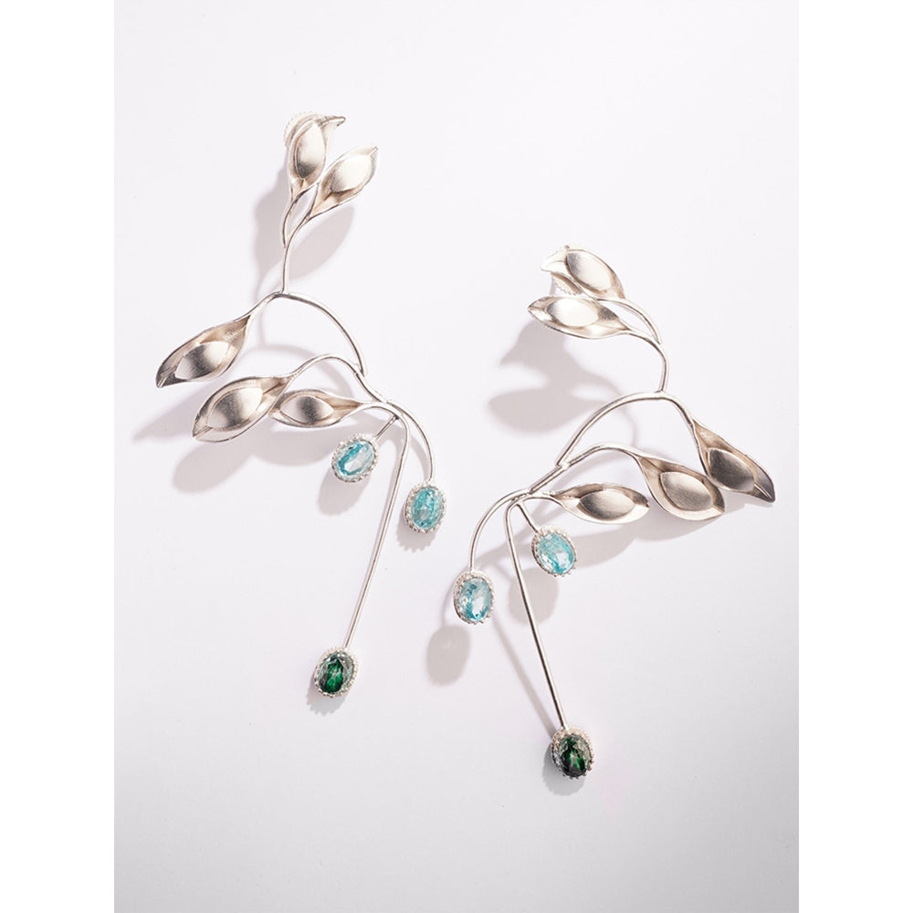 Suhani Pittie Silver Rain Drop Earrings