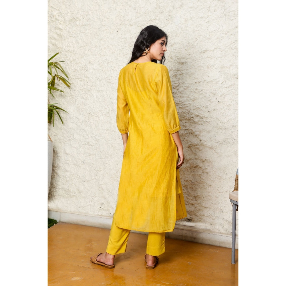 Tatwa Designs Mustard Cyprus Kurta (Set of 3)