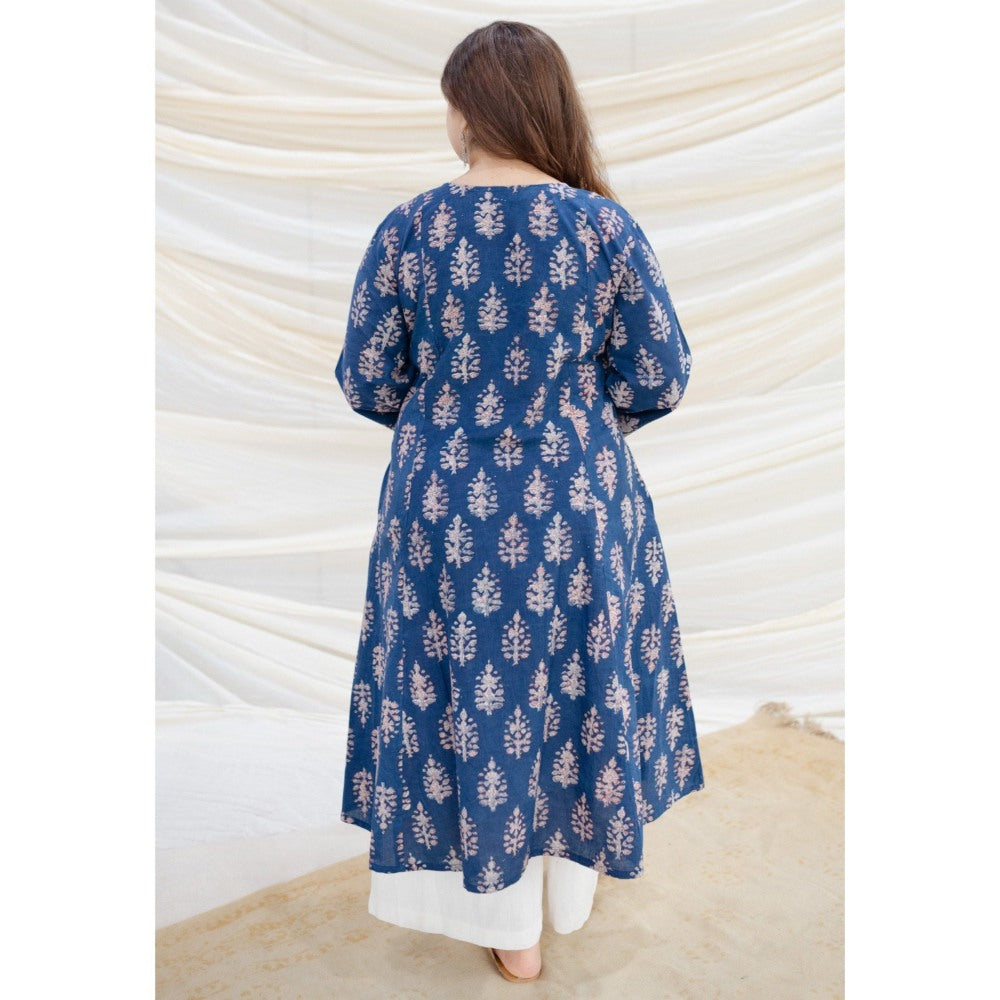 The Indian Ethnic Co. Garima Bagru Kali Cotton Kurta