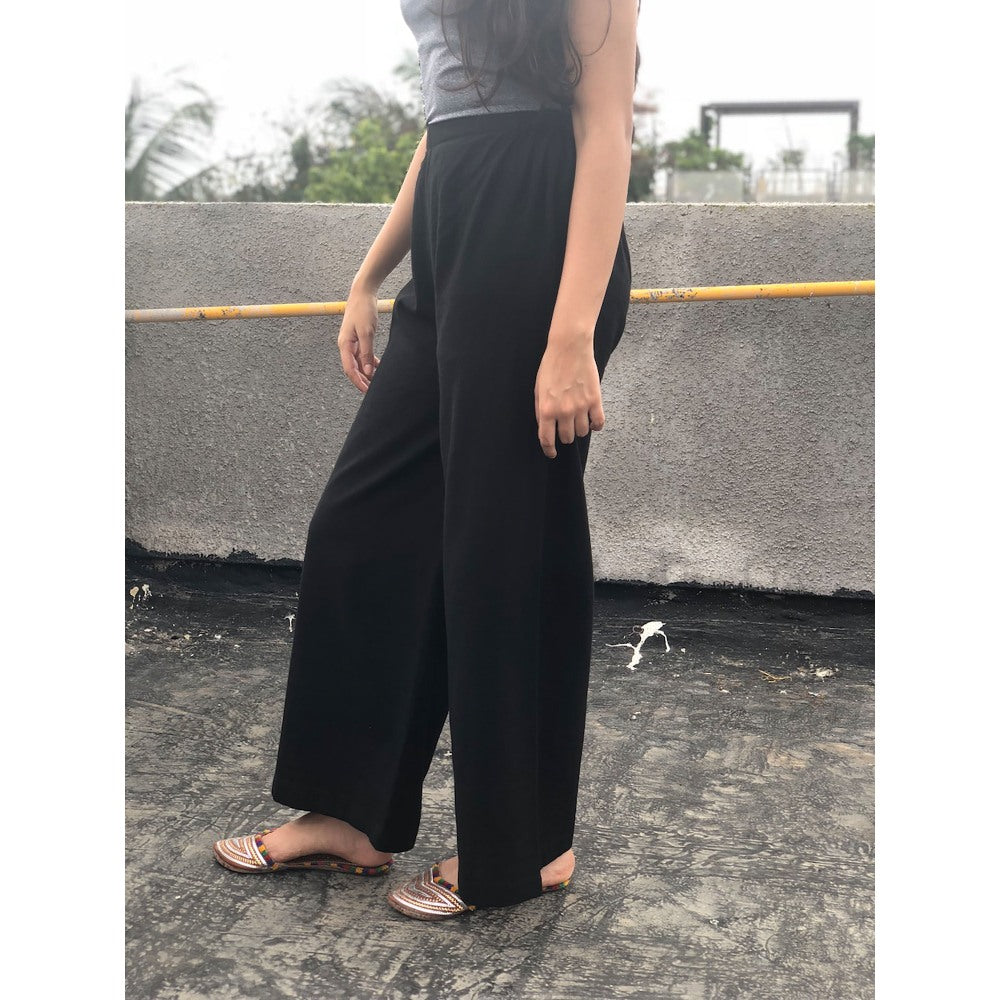 The Indian Ethnic Co. Black Kala Cotton Palazzo