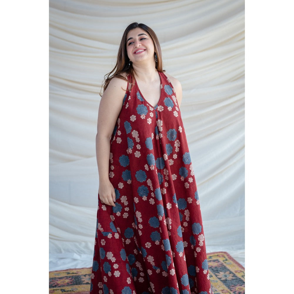 The Indian Ethnic Co. Vishaka Ajrakh Cotton Dress