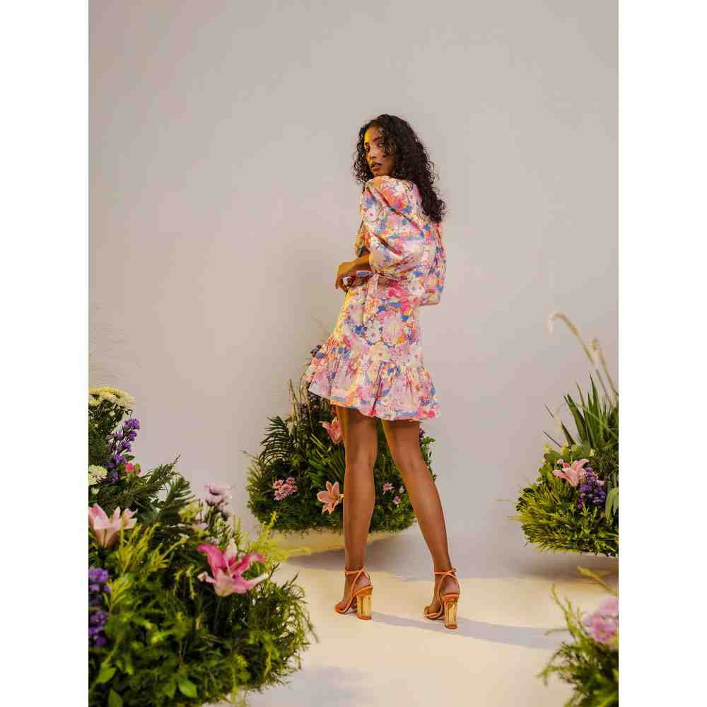 THE IASO Pink Manami Mini Dress