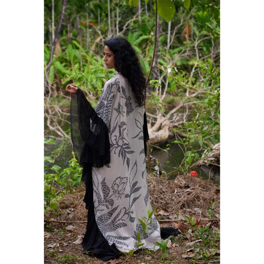 Twinkle Hanspal Printed Boxy Kaftan with Frills