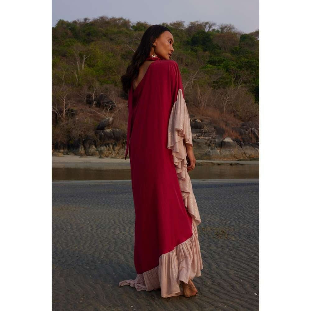 Twinkle Hanspal Off-Shoulder Dress with Frill Detailing