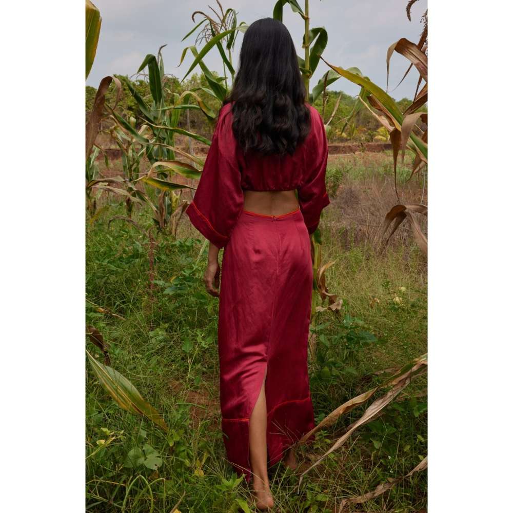 Twinkle Hanspal Cut-Out Shirt Dress with Contrast Details