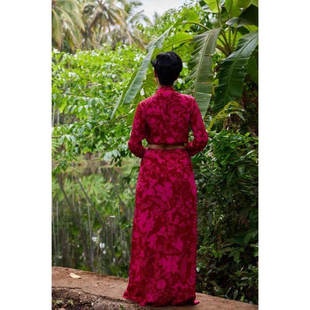 Twinkle Hanspal Cut-Out Shirt Dress with Contrast Details