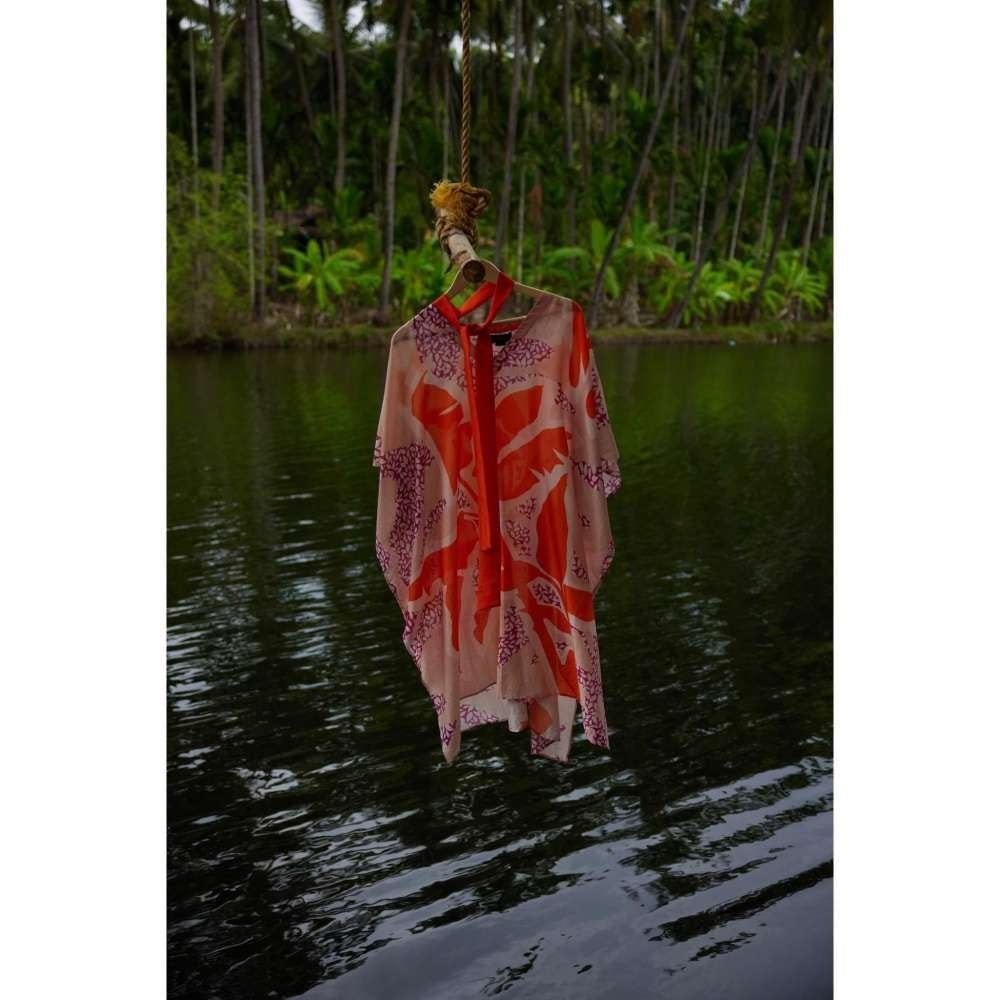 Twinkle Hanspal Printed Kaftan with Neck Tie-Up