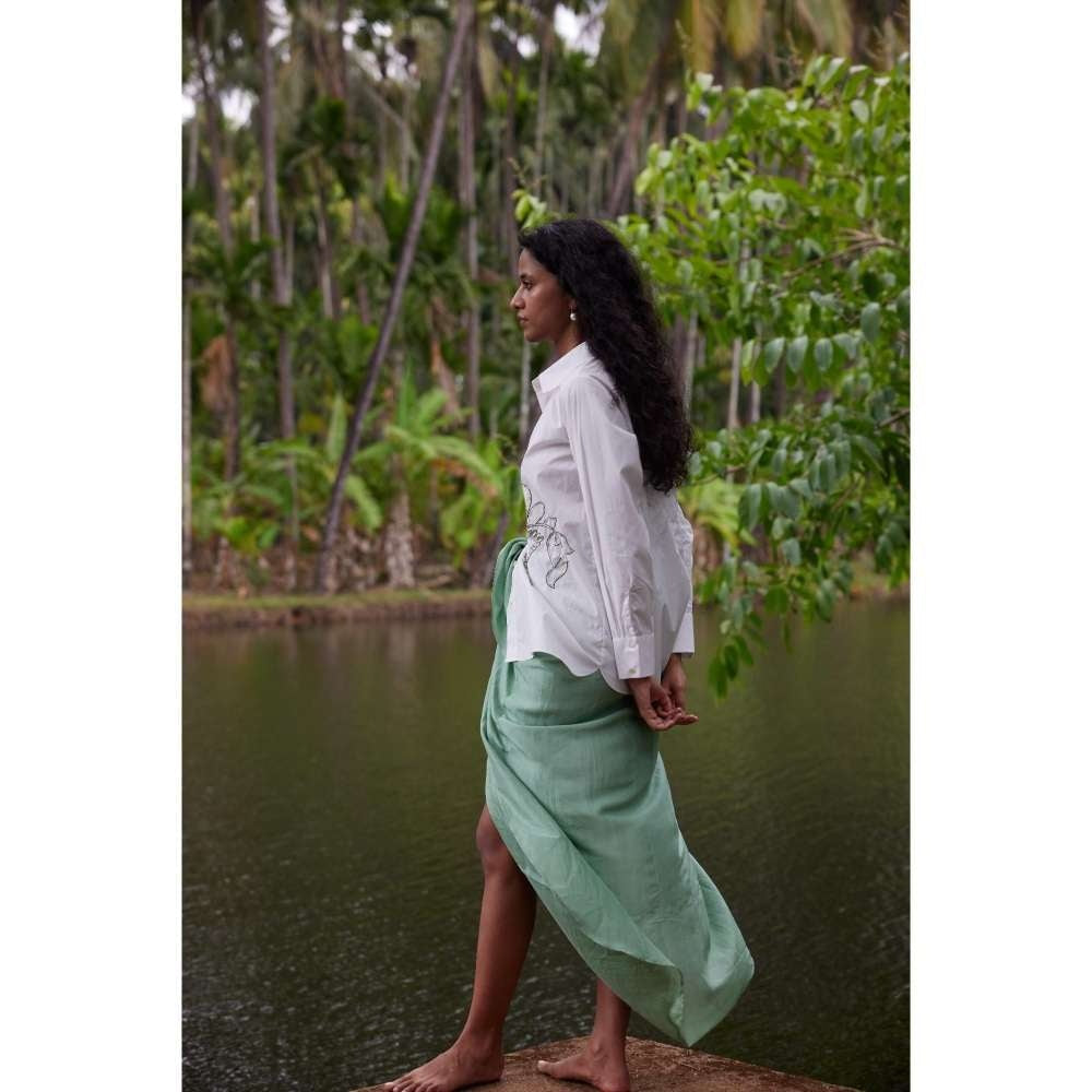 Twinkle Hanspal 3D Hand Embroidered Shirt