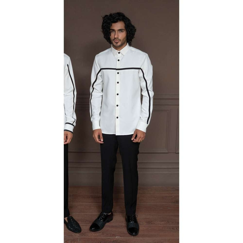 Varun Chakkilam Arctic Blanc Streak Shirt