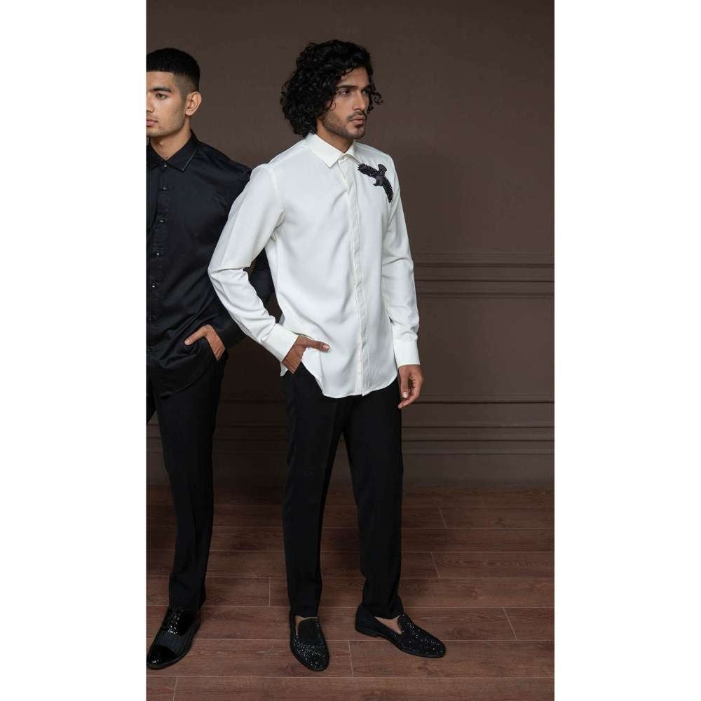 Varun Chakkilam Winter Tide White Sorbet Shirt