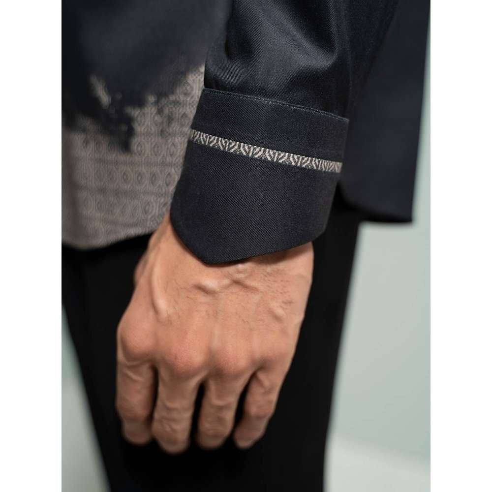 Varun Chakkilam Black Grunge Diffused Shirt
