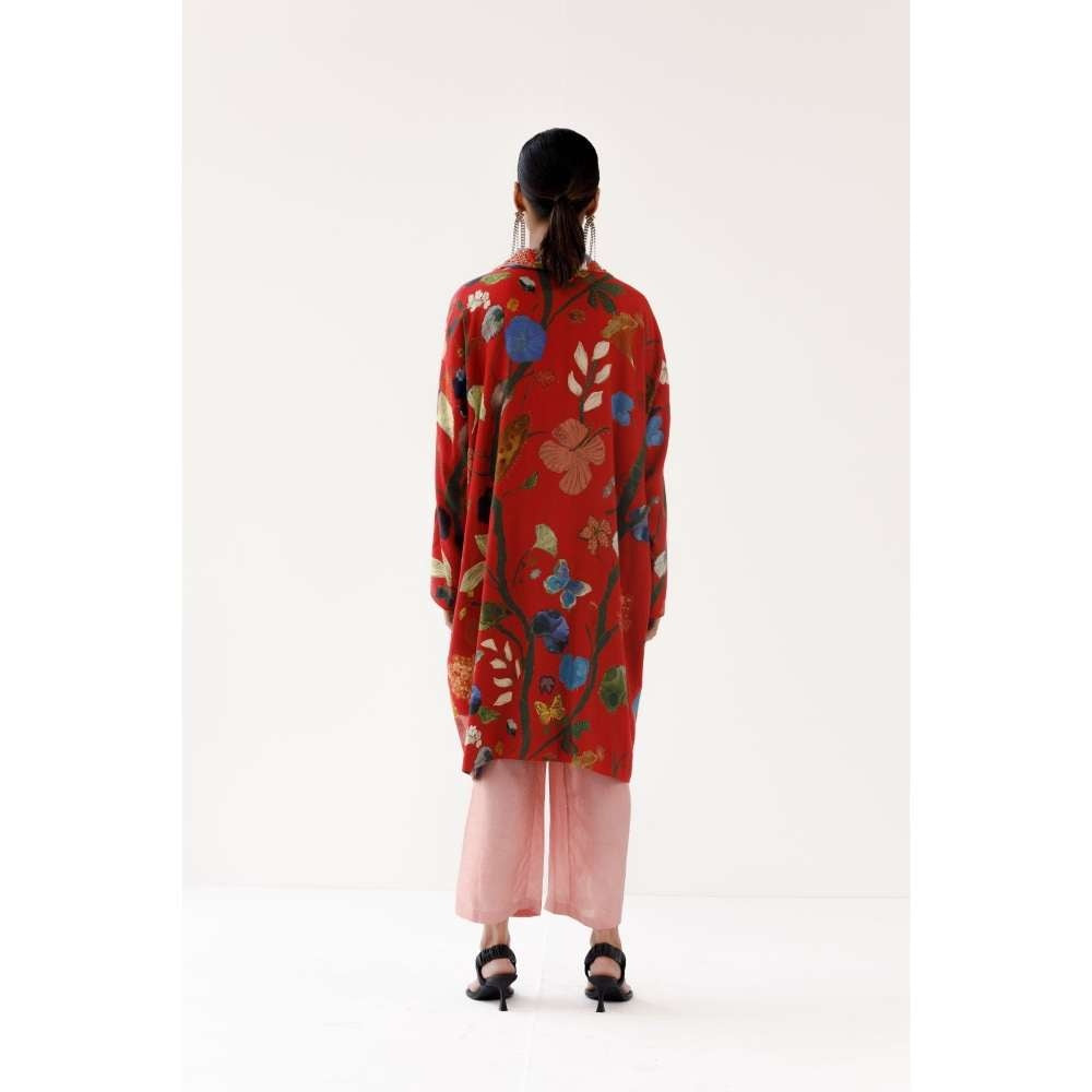 YAVI Lucy Ethnic Jacket - Red