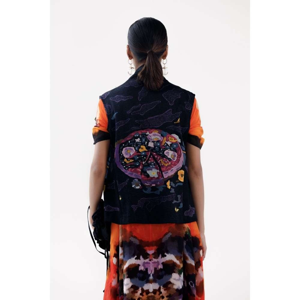 YAVI Pixie Ethnic Jacket - Navy Blue