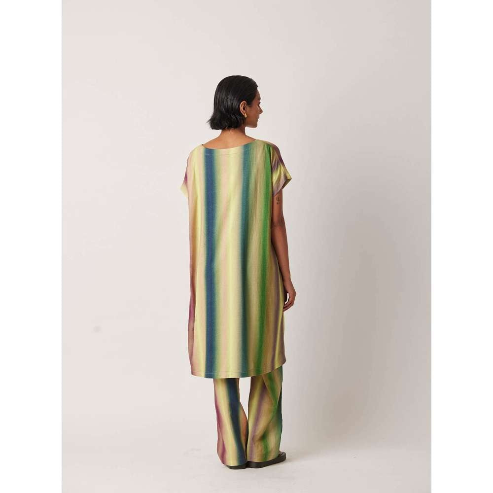 YAVI Women's Aura Colorblock & Printed Multi-Color Kurta