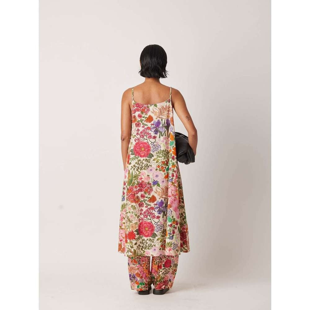 YAVI Women's Imfy Floral & Printed White Kurta