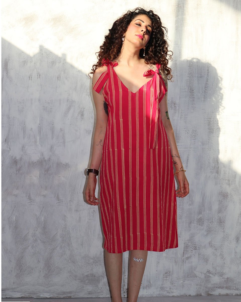 Chidiyaa Pink Cotton Dress