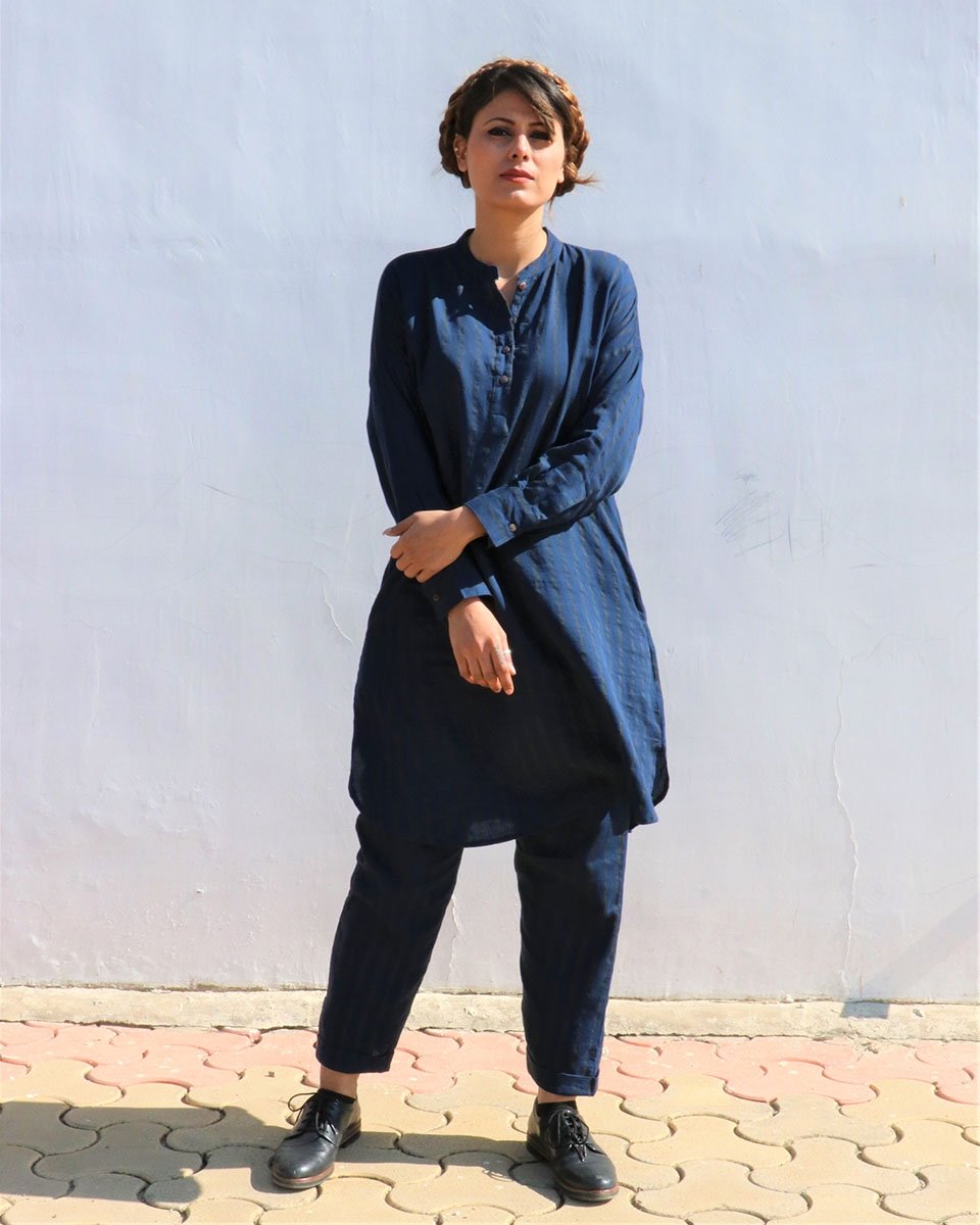 Chidiyaa Blue Cotton Pant