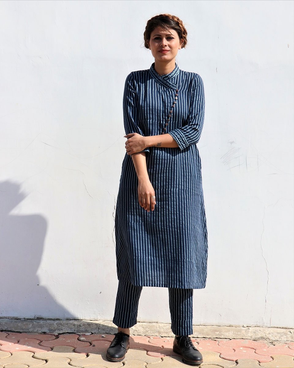 Chidiyaa Blue Cotton Pant