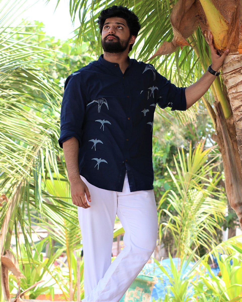 Chidiyaa Blue Cotton Shirt